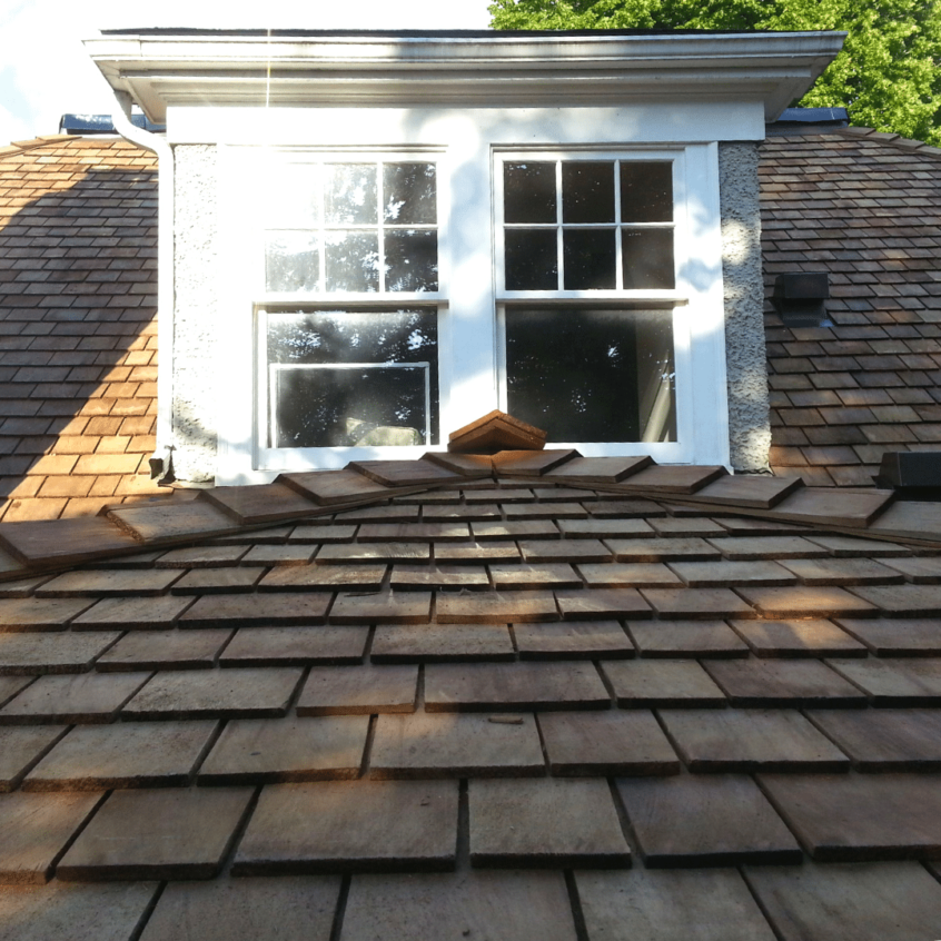 image of cedar shake roof by Canuck Roofing