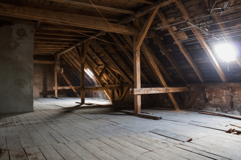 Image of attic in residential house