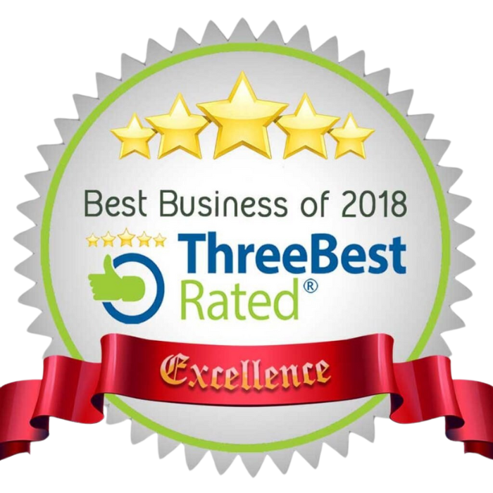 we are five stars rated by Three Best Rated